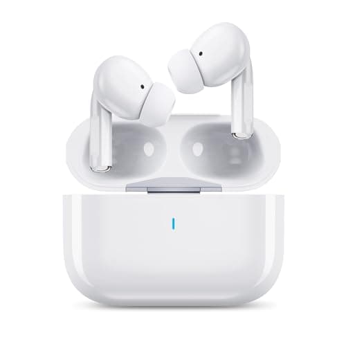 Wireless Earbuds for iPhone, 5.3 Bluetooth Headphones for Apple Earbuds Wireless, ENC Noise Cancelling 40Hrs Playback in Ear Air Buds Pods HiFi Bass for iPhone 17 16 15/iPad/PC/Laptop/Switch/White