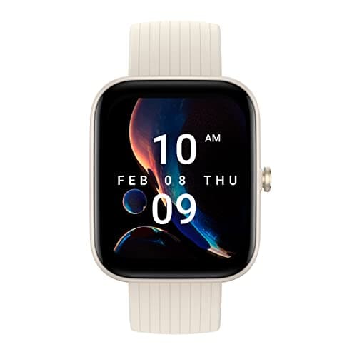 Amazfit Bip 3 Pro Smart Watch for Android iPhone, 4 Satellite Positioning Systems, 1.69" Color Display, 14-Day Battery Life, 60+ Sports Modes, Blood Oxygen Heart Rate Monitor, Water-Resistant(Cream) 10