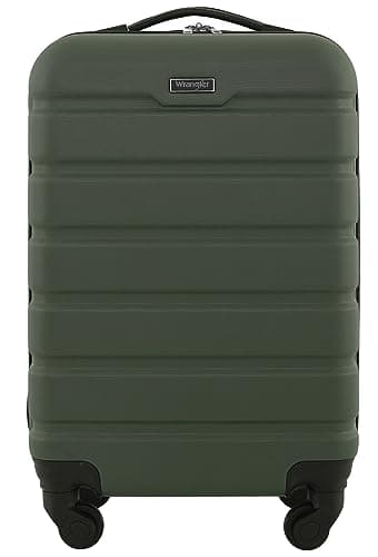 Wrangler 22" Hardside Spinner Carry-On Luggage, Olive
