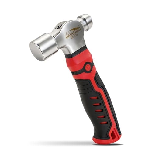 HOUSERAN Ball Peen Hammer, 13oz Small Ball Peen Hammer, Stubby Hammer Small Hammer Tool, Hammer for Jewelry Making, Ideal for Home, Auto Repair, Carpentry and Crafting