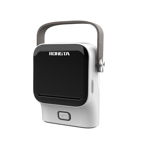 Rongta Bluetooth Label Maker Machine with Tape,Portable Wireless Labeler Machine,Handheld Sticker Maker for Barcode Labels,Home School Supplies,USB Rechargeable,Compatible with iOS/Android, White 9