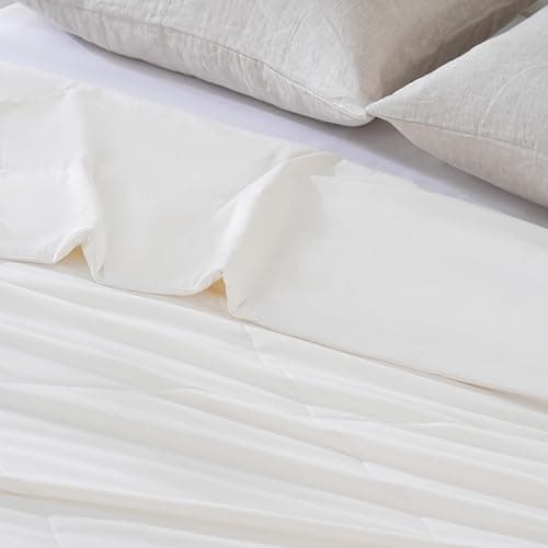 OtterOasis Cooling Comforter Queen Size for Hot Sleepers, 90"x90" Summer Cooling Blanket for Night Sweats, Silk Soft Lightweight Breathable All-Season White Cooling Quilt Blanket 9