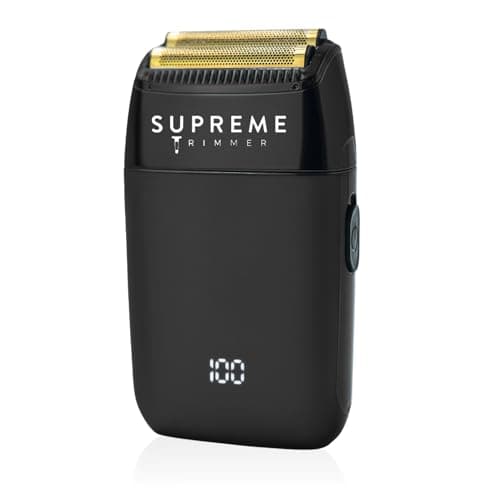 Supreme Trimmer Crunch Lite STF600 | Professional Double Foil Shaver for Men | Cordless & Corded, 60 Min Runtime, Hidden LED Display | Barber Face & Head Finishing Razor