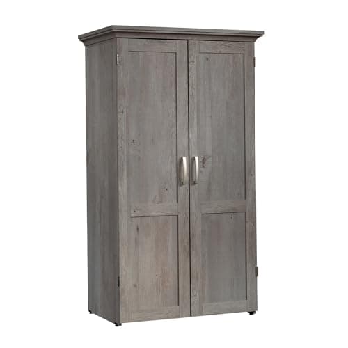 Sauder Miscellaneous Storage Craft & Sewing Armoire, L: 35.112" x W: 21.81" x H: 61.58", Mystic Oak
