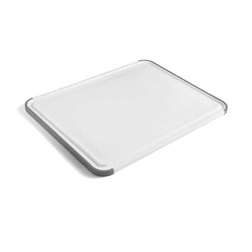 KitchenAid Classic Cutting Board with Perimeter Trench and Non Slip Edges, Dishwasher Safe, 11 inch x 14 inch, White and Gray 9
