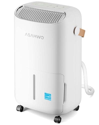 Dehumidifier for Basement,Home,Bathroom,Bedroom 45 pint/Day 4500 Sq ft Dehumidifiers with Drain Hose,Most Efficient Energy Star 2025,Intelligent Humidity Control,3 Modes,24H Timer (45 Pint)