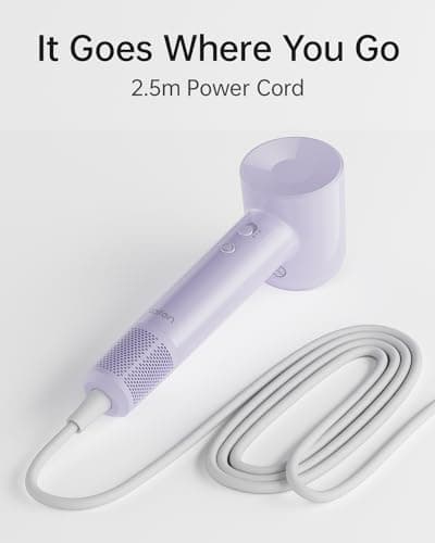 Laifen SE Lite Hair Dryer, Negative Ionic Blow Dryer with 100,000 RPM Brushless Motor for Fast Drying, High-Speed Low Noise Thermo-Control Hairdryer with Lightweight Design for Home/Portable Travel 5