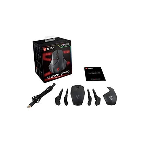 MSI Gaming USB RGB Adjustable DPI Programmable Gaming Grade Optical Mouse (Clutch GM60 Gaming Mouse) 5