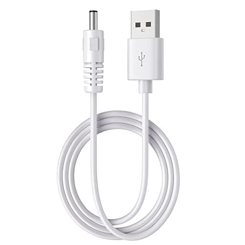 Bitvae Replacement Charger Cable, Fits D2/R1/R2/S2 Electric Toothbrush, C2/C5/C6 Water Dental flosser, USB DC Charging Cord, White