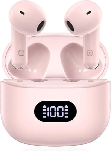 Wireless Earbuds,Bluetooth in Ear Buds with Immersive Surround Sound Stereo,Tap-Control,48 Hours Playtime,Bluetooth 5.4 LED Display Charging Case,IPX7 Waterproof Fit iPhone&Andriod Sports Workout
