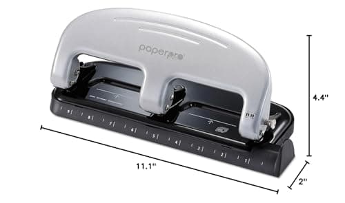 Bostitch Office EZ Squeeze 3-Hole Punch, 20 Sheet Capacity, Reduced Effort, No Jam Technology, Silver 7