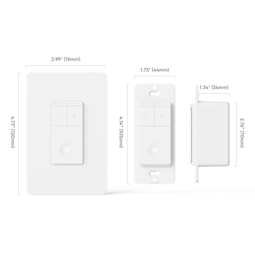 TREATLIFE Smart Dimmer Switch 4 Pack, Single Pole 2.4GHz Wi-Fi Smart Light Switch Works with Alexa and Google Assistant, Neutral Wire Needed, Schedule, Remote Control, FCC Listed 8