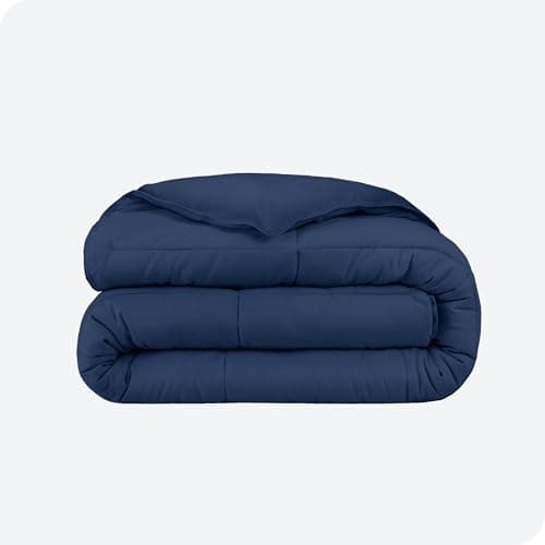 Ivy Union Comforter - Ultra-Soft 1800 Microfiber - Easy Care - All Season Warmth - Bedding Comforter (King/Cal King, Dark Blue) 7
