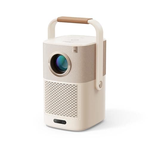 [Sound by JBL & Built-in Battery] Yaber T2 Outdoor Projector with WiFi 6 and Bluetooth, Native 1080P Smart Movie Portable Projector for Indoor Outdoor (Renewed)