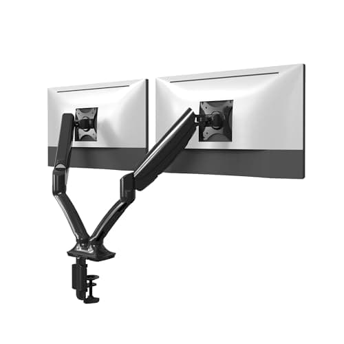 FlexiSpot Dual Monitor Stand for Desk Adjustable Spring Monitor Arm Desk Mount Hold up to 3.3 to 11lbs Vesa Dual Monitor Mount with C Clamp for 10 to 27 Inch Computer Screens