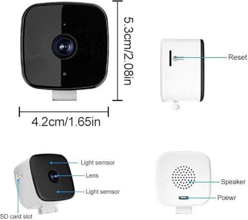 uojpt Crystal-Clear 2k Security Camera Color Night Vision, 24/7 Recording & Smart Alerts Easy Install, Window Cameras, Wi-Fi Cameras Wireless Indoor, 360° Panoramic Wide Angle View (3Pcs) 7