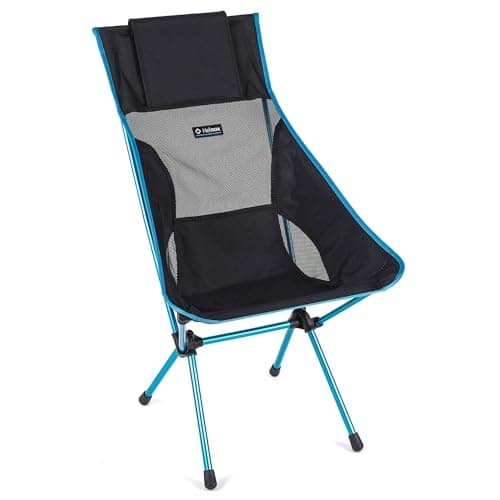 Helinox Sunset Chair Lightweight High-Back Collapsible Camping Chair Black, 3.4Ibs Outdoor Chairs, Picnic Chair, Portable Camping Chair, with Side Pockets