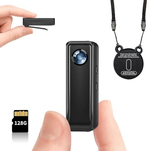 HJBDGS Body Camera 128GB, 4K 30FPS Action Camcorder, Hands Free Sports Camera with Magnetic Back Clip, Mini Body Cam POV Records with Audio and Video Recording for Traveling Cycling Vlogging