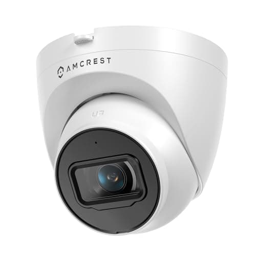 Amcrest UltraHD 4K (8MP) Outdoor Security IP Turret PoE Camera, 3840x2160, 98ft NightVision, 125° FOV, IP67 Weatherproof, MicroSD Recording (256GB), IP8M-T2599EW-AI-V3 (White)