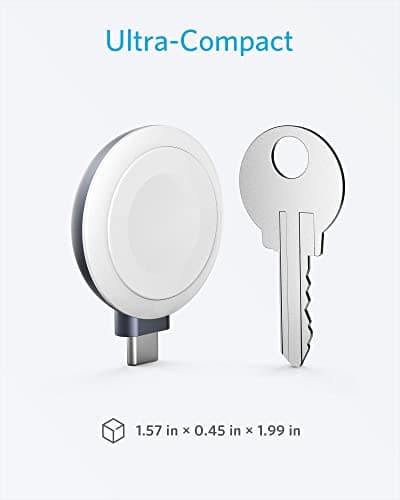Anker Upgraded Portable Wireless Magnetic Charger for Apple Watch, 5W Max MFi-Certified with USB-C Connector, Fast Charging for Apple Watch Ultra/SE/8/7/6/5/4/3/2 6