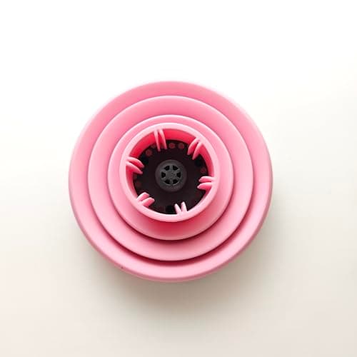 Collapsible Hair Dryer Diffuser Fit 1.57’’-1.96’’(4-5cm) Round Nozzle, Travel Hair Curly Difusor Attachment, Portable Silicone Diffuser for Hair Dryers, Salon Home Hair Blow Dryer Diffuser (Pink) 7