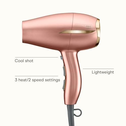 Conair INFINITIPRO BY Frizz Free Compact Hair Dryer ~ 2x the Shine 3x the Frizz Control, dusty rose, 1 Count 2