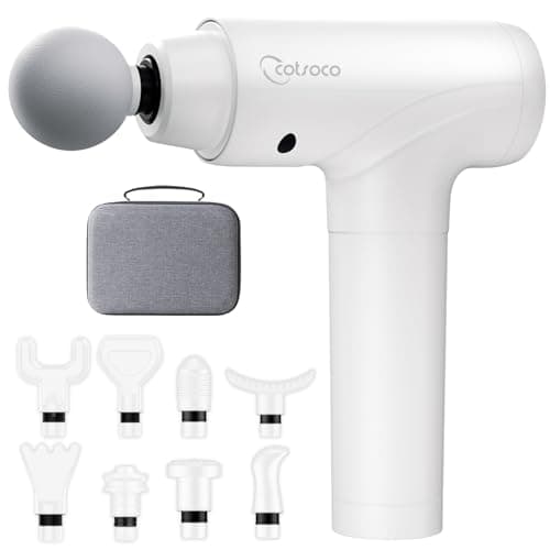 cotsoco Massage Gun Deep Tissue, Muscle Massage Gun Back Massager for Pain Relief, 20 Speeds Handheld Electric Massager Tool with Silent Brushless Motor, Suitable for Gym Office Home Travel