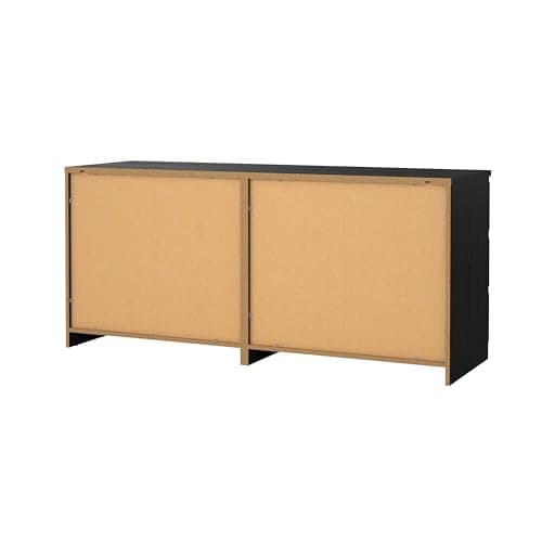 6 Drawer Double Dresser, Black Woodgrain 6