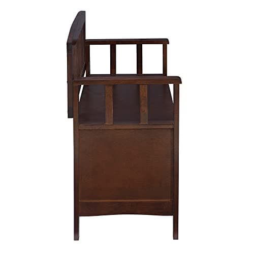 Linon Home Dcor Linon Home Decor Cynthia Storage Bench, 50"w x 17.25"d x 32"h, Walnut 9