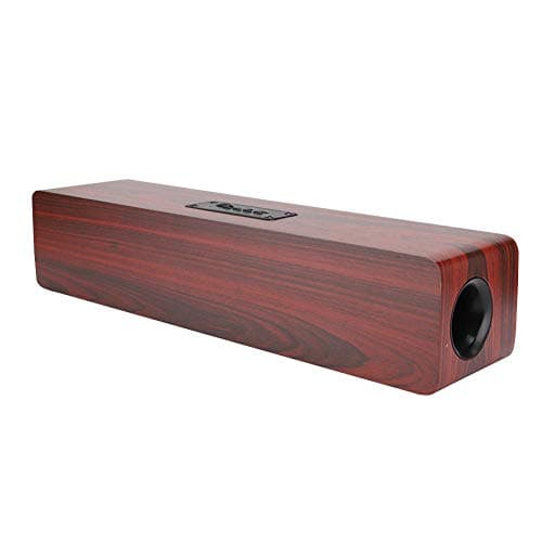 Wooden Bluetooth Speaker, 12W TV Computer Speaker Sound with 4 Bass Subwoofer Support Bluetooth, AUX, TF Card, FM(#1) 9