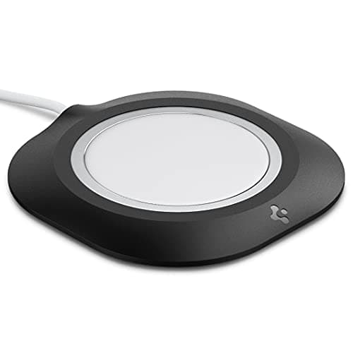 Spigen for MagSafe Charger Pad, Cover Case Mag Fit Compatible with iPhone 17/16/15/14/13/12, AirPods Pro 3/2/1, AirPods 4/3 (Charger Not Included) - Black (2020/15W)