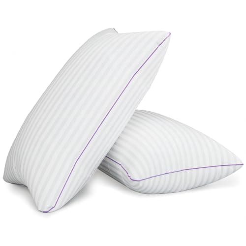 VAINOC Pillows King Size Set of 2,Breathable Hotel Collection Bed Pillows for Sleeping Medium Soft Down Alternative Microfiber Filled,20 x 36 Inches