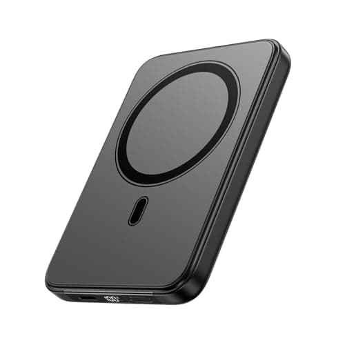 A ADDTOP Magnetic Portable Charger 10000mAh Slim - 15W Wireless Power Bank with USB-C Cable - 20W Fast Charging PD QC 3.0 Battery Pack for iPhone 16/15/14/13/12 (Black)