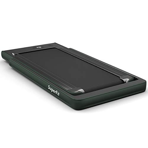 GYMAX Walking Pad, 2.25HP Dual Display Foldable Treadmill for Home with Remote/Smart App Control, Portable Compact Treadmill for Office Under Desk, Folding Running Machine for Small Spaces (Green) 8