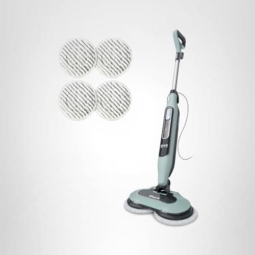 Shark Steam & Scrub Steam Mop, All-in-One Scrubbing and Sanitizing Hard Floor Cleaner, LED Headlights, 4 Dirt Grip Soft Scrub Pads Included, XL Water Tank, Swivel Steering, Hawaiian Grey, S8001 11