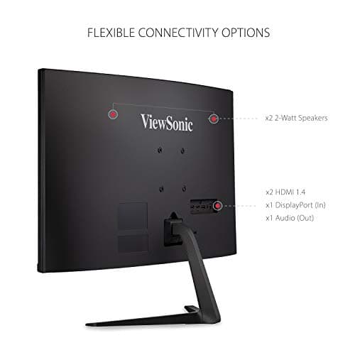 ViewSonic VX3218-PC-MHD 32 Inch Curved 1080p 1ms 180Hz Gaming Monitor with FreeSync Premium, Eye Care, HDMI and Display Port 7