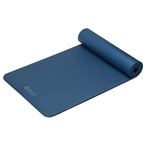 Gaiam Essentials Thick Yoga Mat Fitness & Exercise Mat with Easy-Cinch Carrier Strap, Navy, 72"L X 24"W X 2/5 Inch Thick, 10mm 8