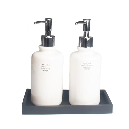 DNC Bathroom Counter Tray, 11.8" Silicone Vanity Tray, Kitchen Sink Soap Tray for Dish Holder Dispenser Countertop Toilet Tank Desk Organizer Black 9