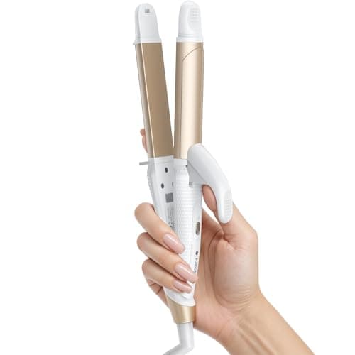 Europe Travel Curling Iron Mini: Dual Voltage Curling Iron for Traveling - Mini Travel Curling Irons 1 Inch with US Plug,Gold 450℉ for Thick/Coarse Short Hair