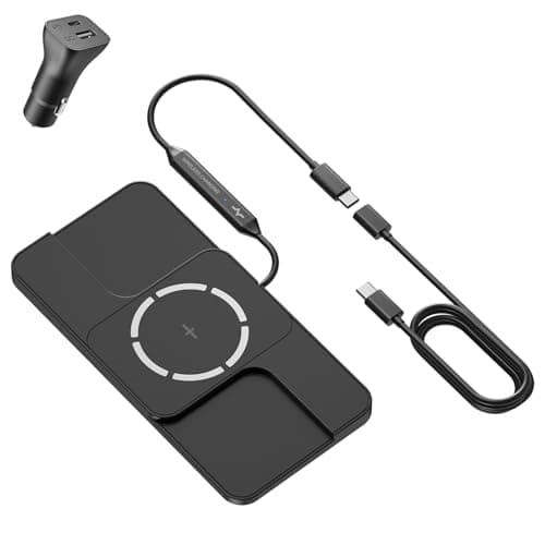 Wireless Charger Car Magnetic Charging pad Fast Wireless Phone Charger Cell Phone Cordless Charging mat Compatible with iPhone 16/15/14/13/12, Airpods Earbuds(C11MAG)