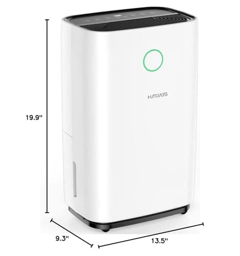 HUMILABS 4500 Sq.Ft Dehumidifier for Basement, 50 Pint Home Dehumidifiers with Drain Hose, Quiet Sleep Mode, Auto Shut Off,Humidity Display, Auto Defrost 8