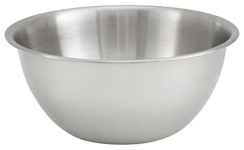 Winco 5 Quart Heavy-Duty Stainless Steel Mixing Bowl, Deep