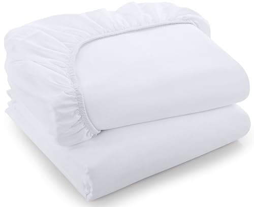 Utopia Bedding Queen Fitted Sheets - Bulk Pack of 2 Bottom Sheets - Soft Brushed Microfiber - Deep Pockets - Shrinkage & Fade Resistant - Easy Care (White)