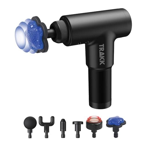 TRAKK Beast Cordless Hot and Cold Percussion Massager, 6 Intensity Levels, Deep Tissue Massage Gun, Black