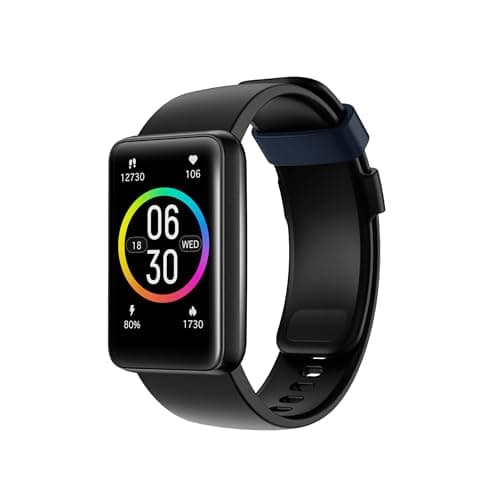 KEEPONFIT Fitness Tracker, 1.57" Touch Screen 3ATM Water Resistance, Activity Tracker with 100 Workout Modes Heart Rate/SpO2/Stress/Sleep Monitor for Men and Women, for Running, Cycling, Yoga (Black)