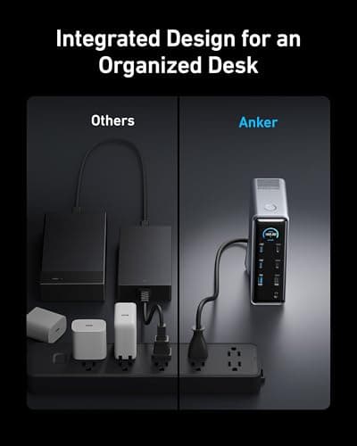 Anker Prime Docking Station, 14-Port with 160W Max Output, 10Gbps Fast Data Transfer, Real-Time Smart Interface, Audio and Ethernet Ports, Dual 4K Displays for Dell, HP, Lenovo and More 5