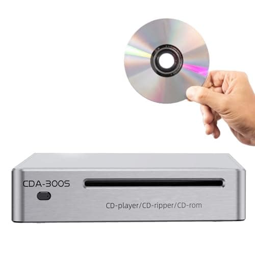 High Fidelity CD Ripper Player, Automatic Ripping Drive Converts CDs to WAV Files with Automatic Transcription,Copying CDs to Any Storage Device via PC,for Home, TV, Mac,PC,Digital Player,Tablet