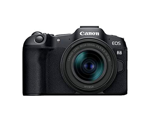 Canon EOS R8 Mirrorless Camera with RF 24-50mm f/4.5-6.3 is STM Lens, Black