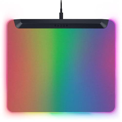 Razer Firefly V2 Pro Fully Illuminated RGB Gaming Mouse Mat: Backlit Design - 15 Zone Chroma Lighting - USB 2.0 Port - Detachable USB Type C Cable - Micro Textured Surface - Anti Slip Base