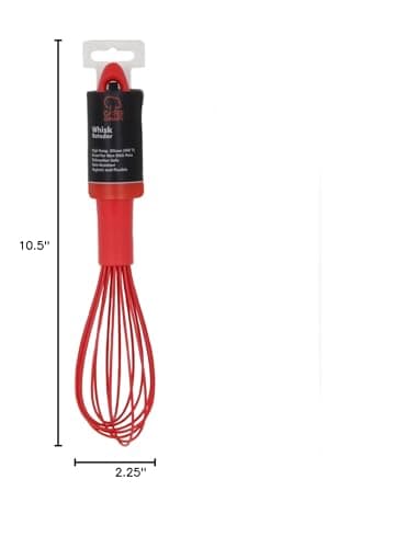 Chef Craft Premium Silicone Wire Cooking Whisk, 10.5 Inch, Red 8